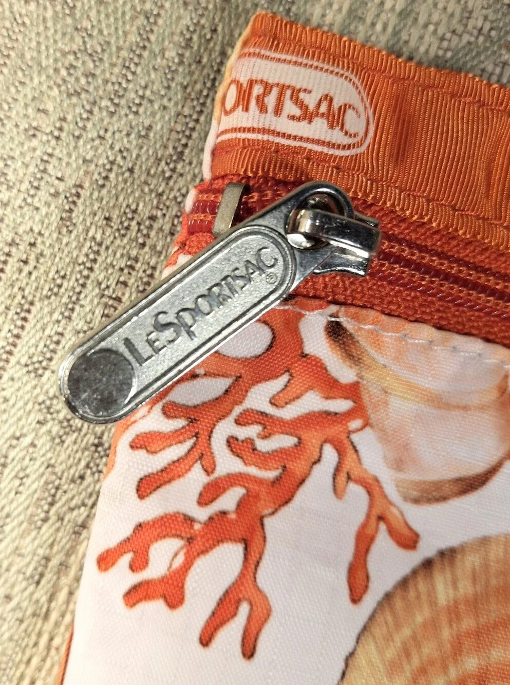 Lesportsac Sea Shell Coral Print Cosmetic Case